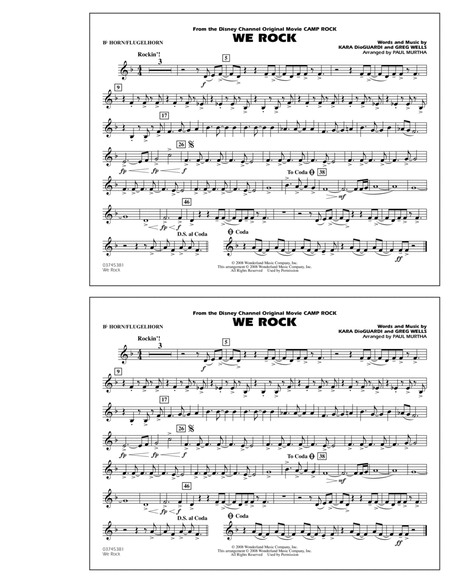 We Rock (from Disney's "Camp Rock") - Bb Horn/Flugelhorn