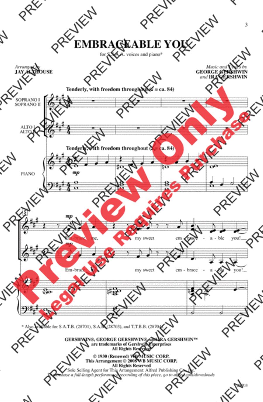 Embraceable You Embraceable You Women's Choir scores gallery preview page 2