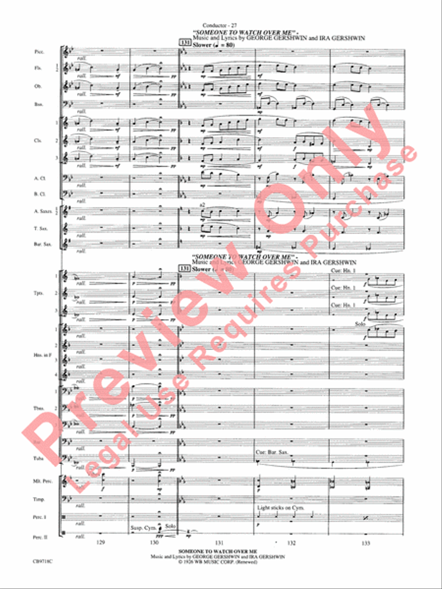Gershwin! (Medley) Gershwin! (Medley) Concert Band scores gallery preview page 30