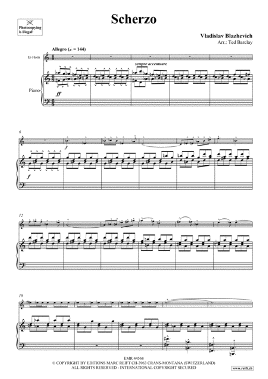 Scherzo Horn scores gallery preview page 5