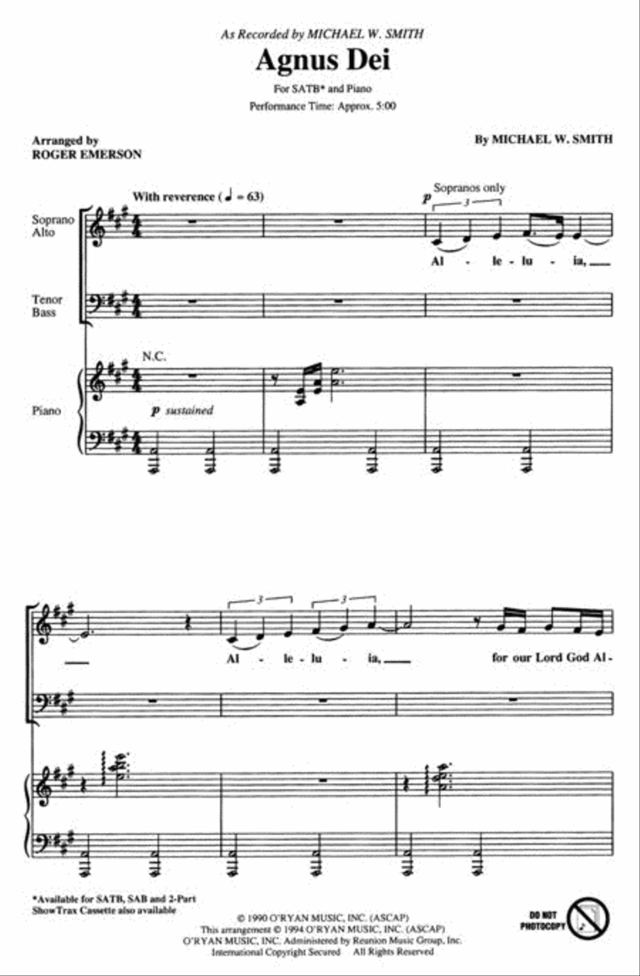 Agnus Dei: Music of Inner Harmony 4-Part scores gallery preview page 2