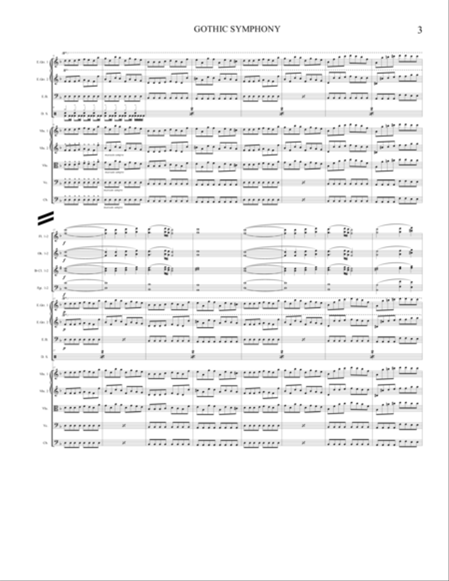 Gothic Symphony - Rock Band and Symphonic Orchestra (Score only) Full Orchestra scores gallery preview page 4