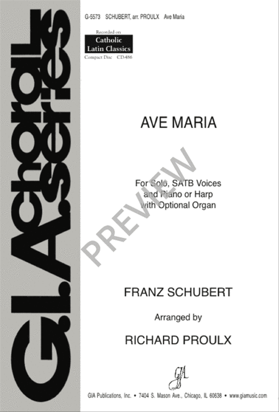 Ave Maria 4-Part scores gallery preview page 1