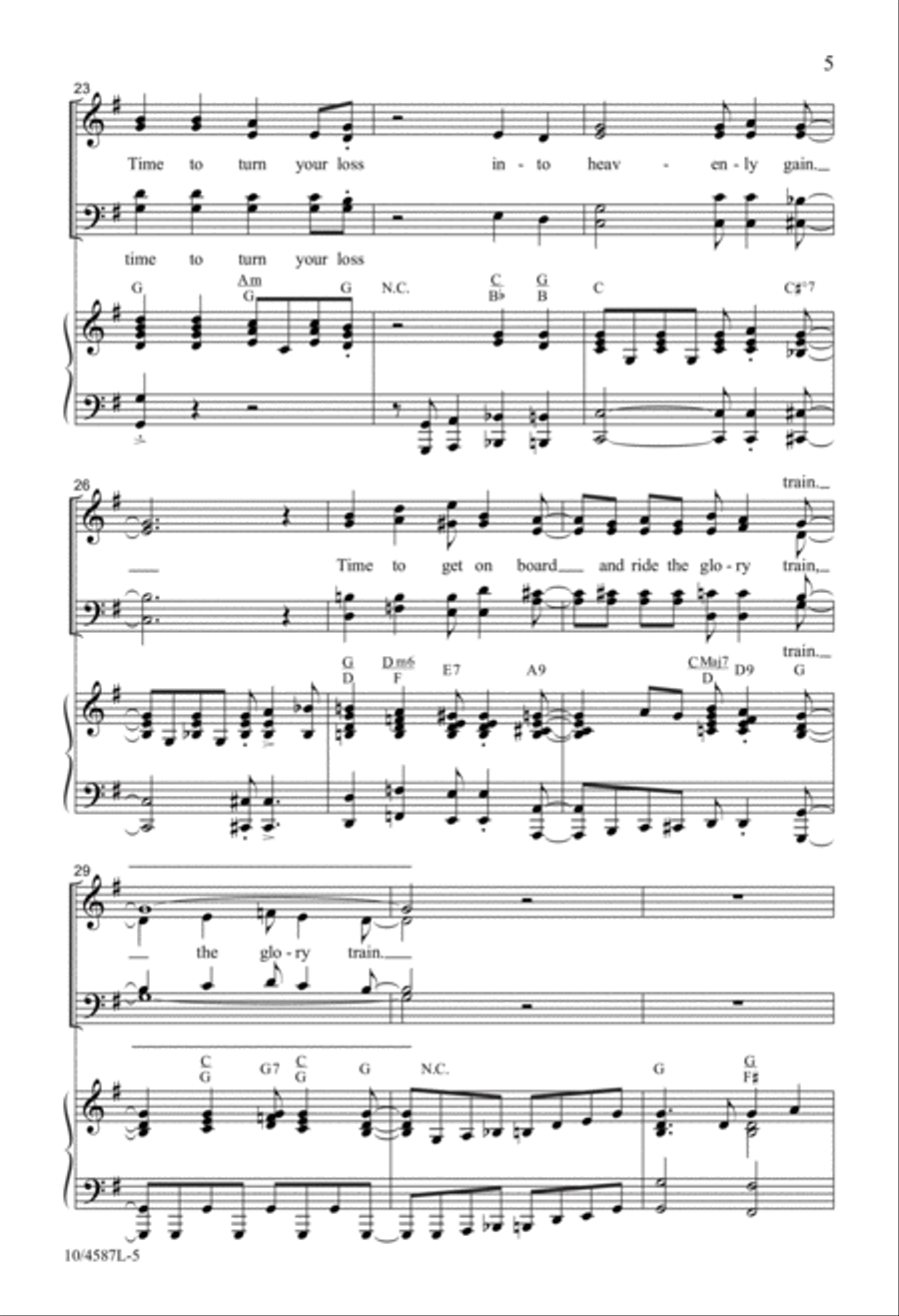 Ride the Glory Train Ride the Glory Train 4-Part scores gallery preview page 5