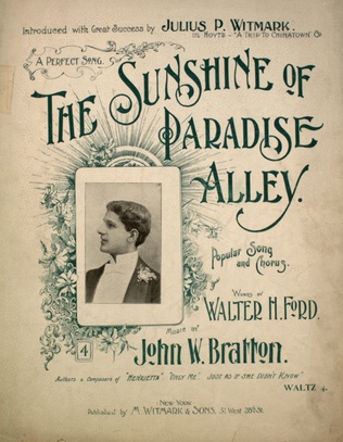 The Sunshine of Paradise Alley. Popular Song and Chorus. A Perfect Song