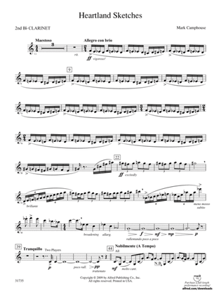 Heartland Sketches: 2nd B-flat Clarinet