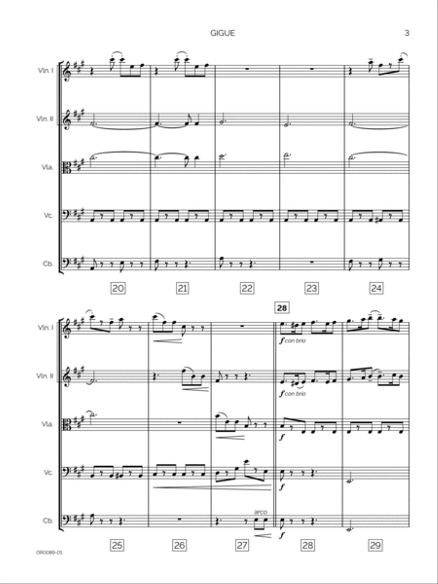 Gigue Gigue String Orchestra scores gallery preview page 6