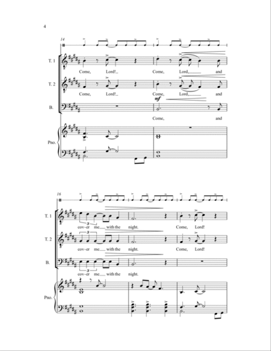 Cover Me with the Night TTB scores gallery preview page 7