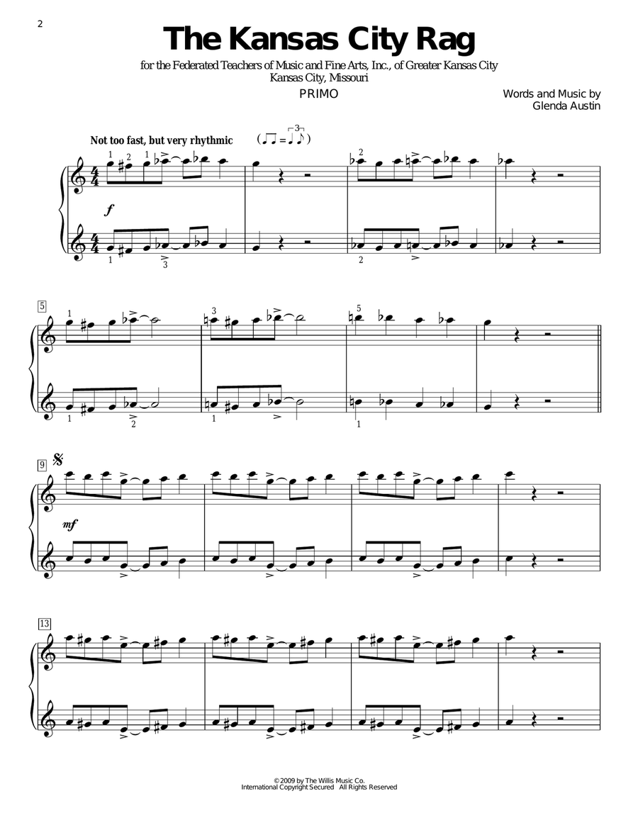 The Kansas City Rag Piano Duet scores gallery preview page 2