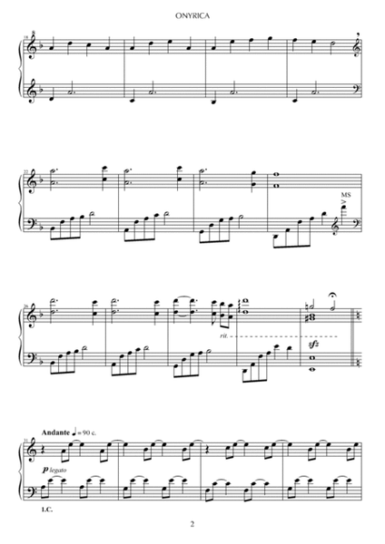 🎼 Onyrica - Piano Sonata n. 3 [PIANO SCORE]