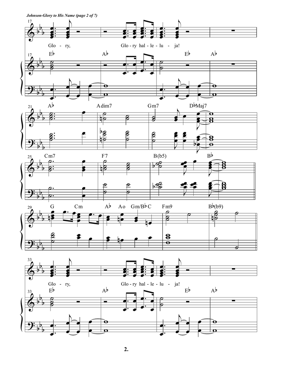 Glory to His Name Small Ensemble scores gallery preview page 2