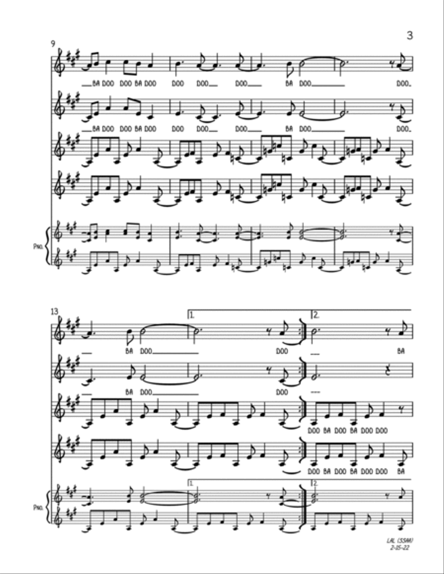 Linus And Lucy Linus And Lucy SSAA scores gallery preview page 3