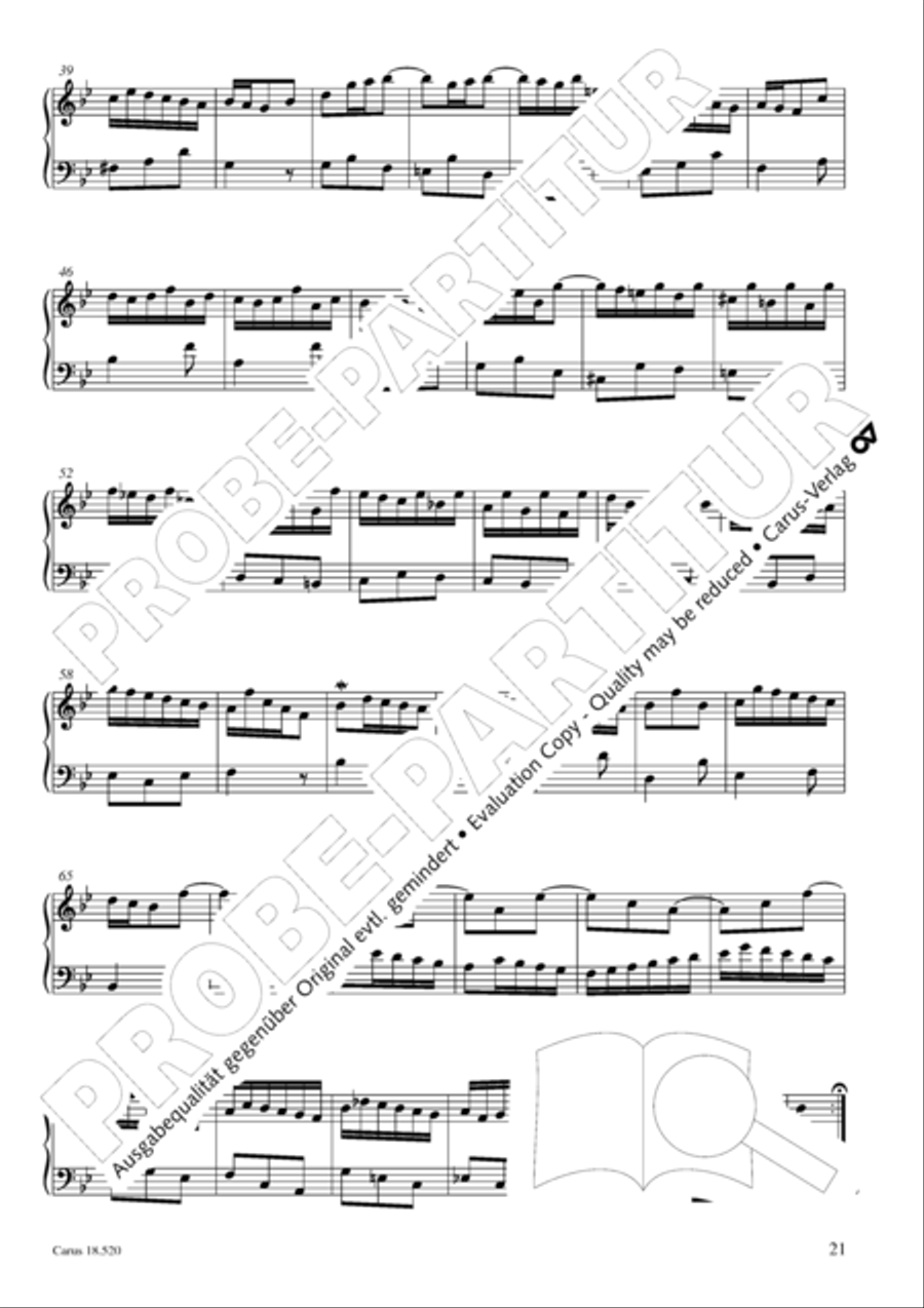 Partita in B flat Major Partita in B flat Major Harpsichord scores gallery preview page 22