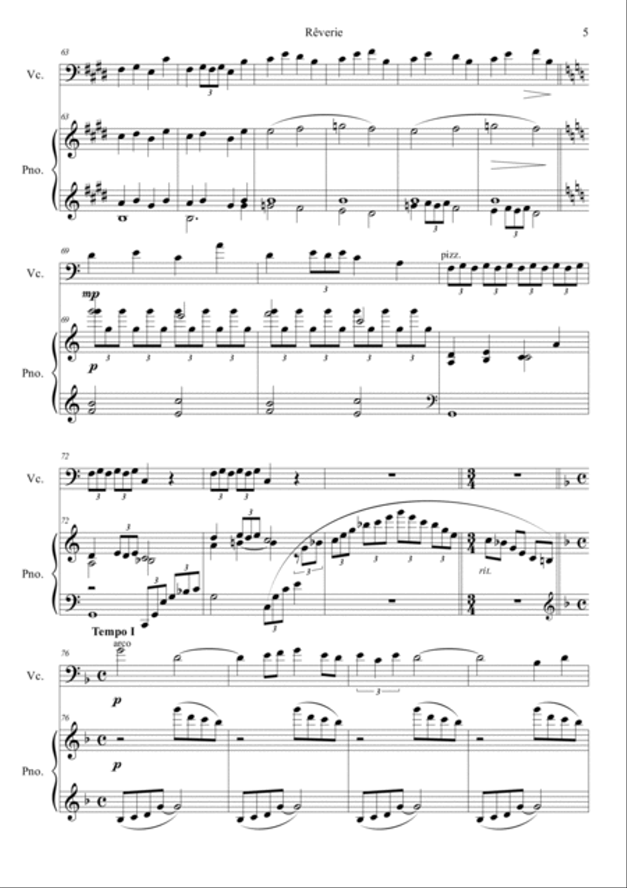 Reverie Piano scores gallery preview page 5