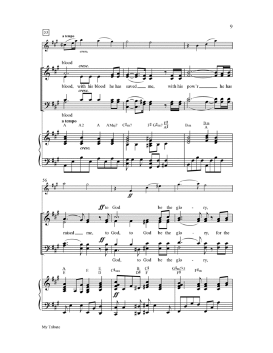 My Tribute My Tribute Choir scores gallery preview page 9