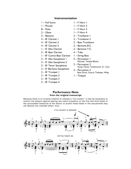 Incantation and Dance - Full Score