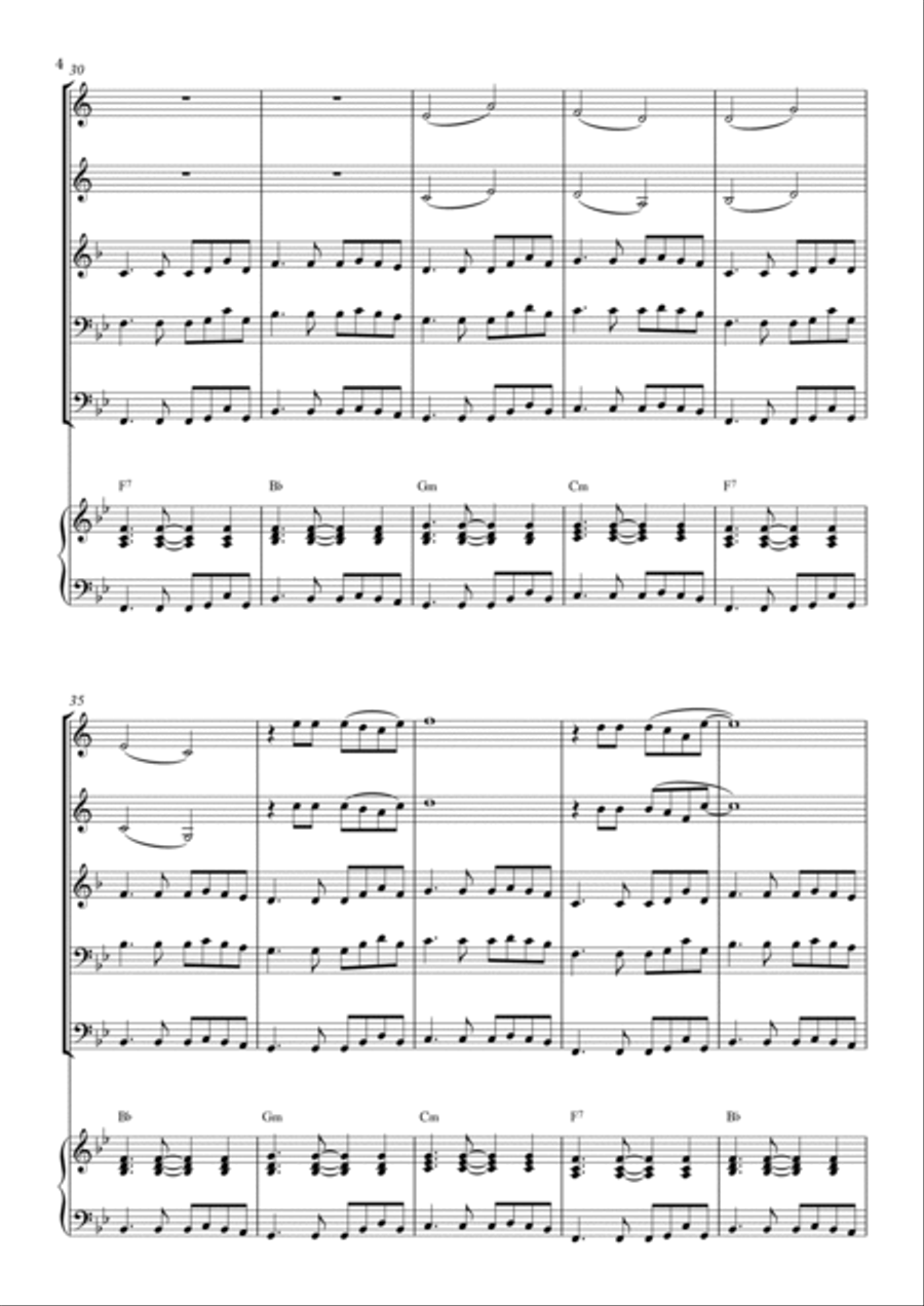 Flowers Flowers Brass Quintet scores gallery preview page 4