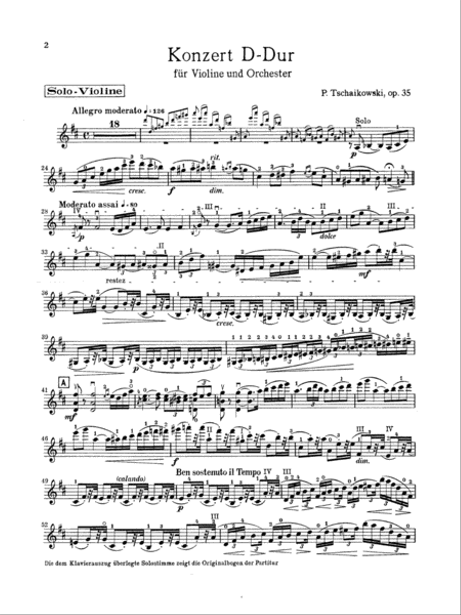 Tchaikovsky: Violin Concerto in D Major, Op. 35 Violin Solo scores gallery preview page 2