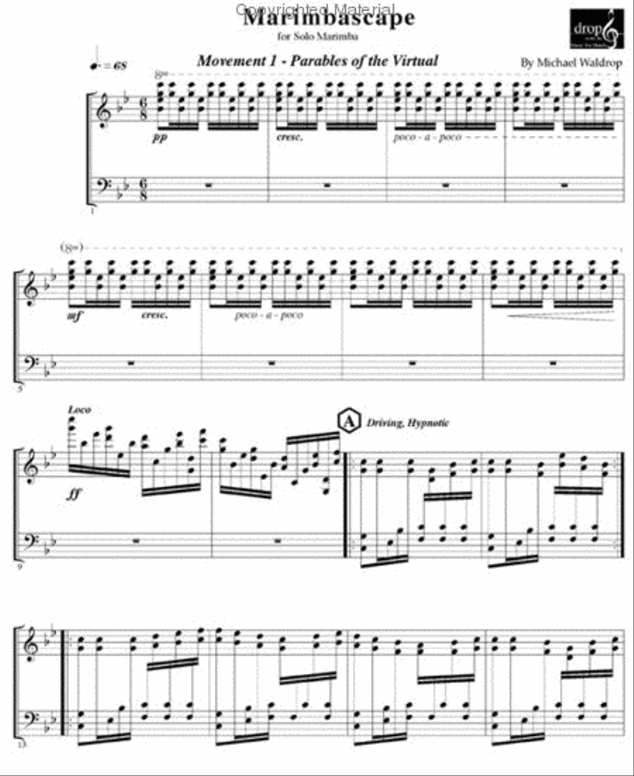 Marimbascape (Parables/Delineations) Marimba scores gallery preview page 3