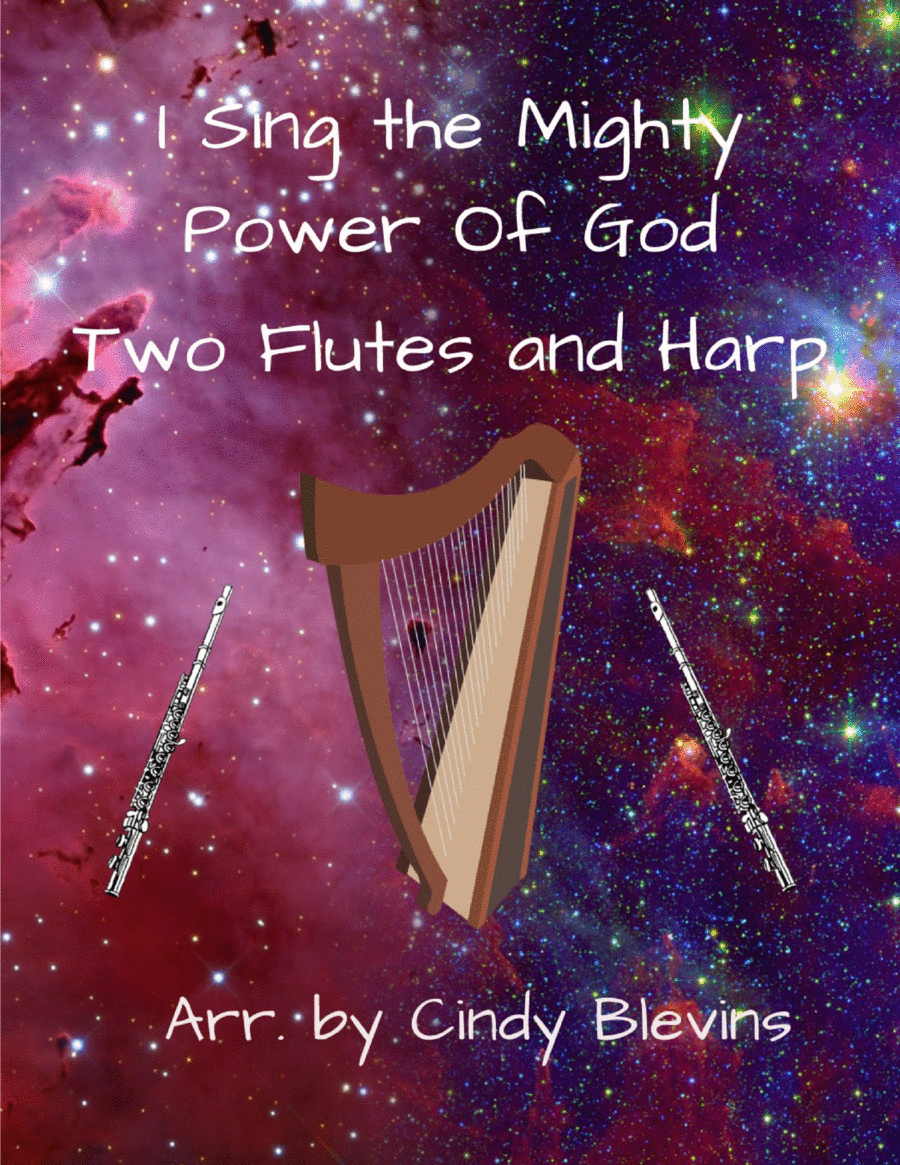 I Sing the Mighty Power Of God, Two Flutes and Harp Flute Duet scores gallery preview page 1