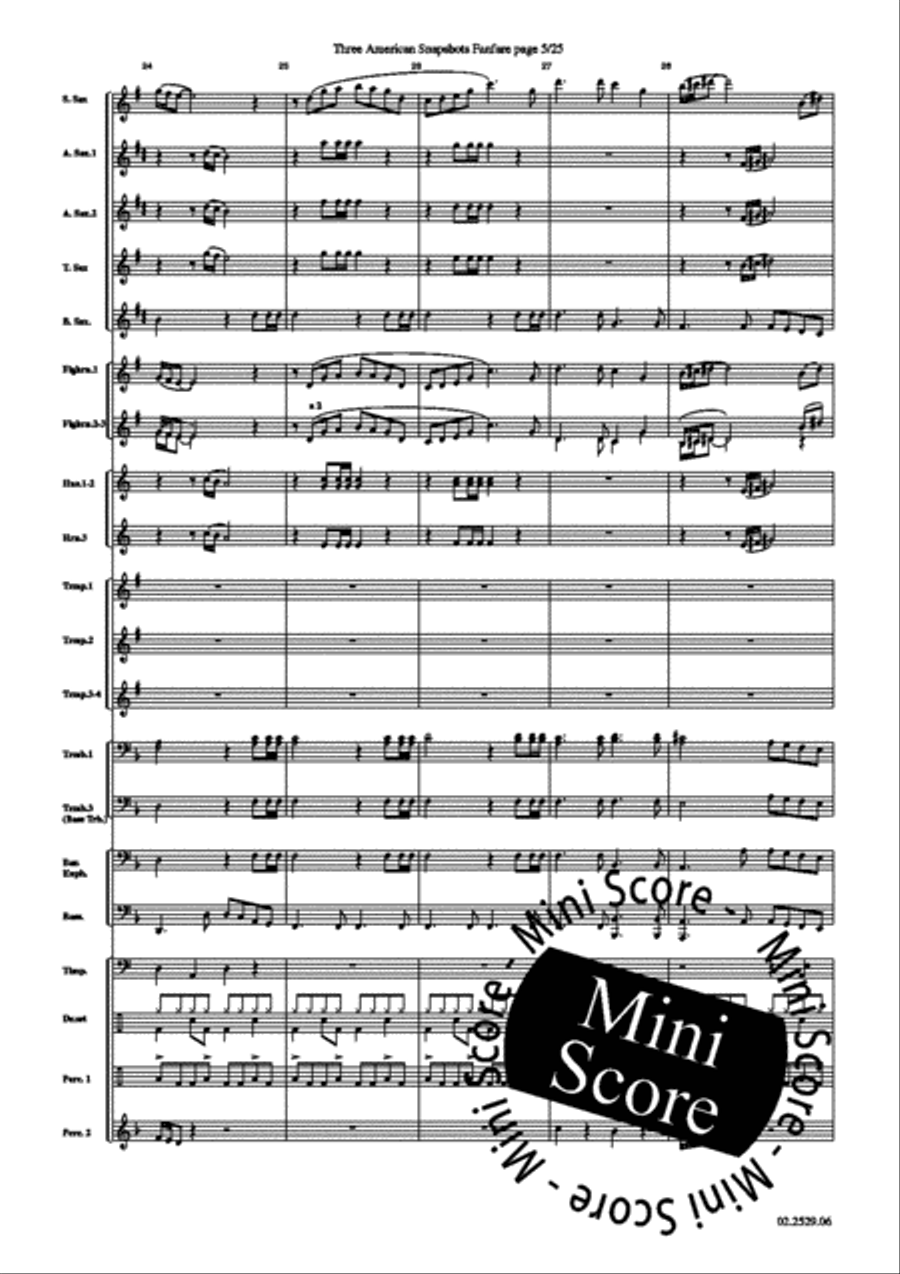 Three American Snapshots Three American Snapshots Fanfare Band scores gallery preview page 11