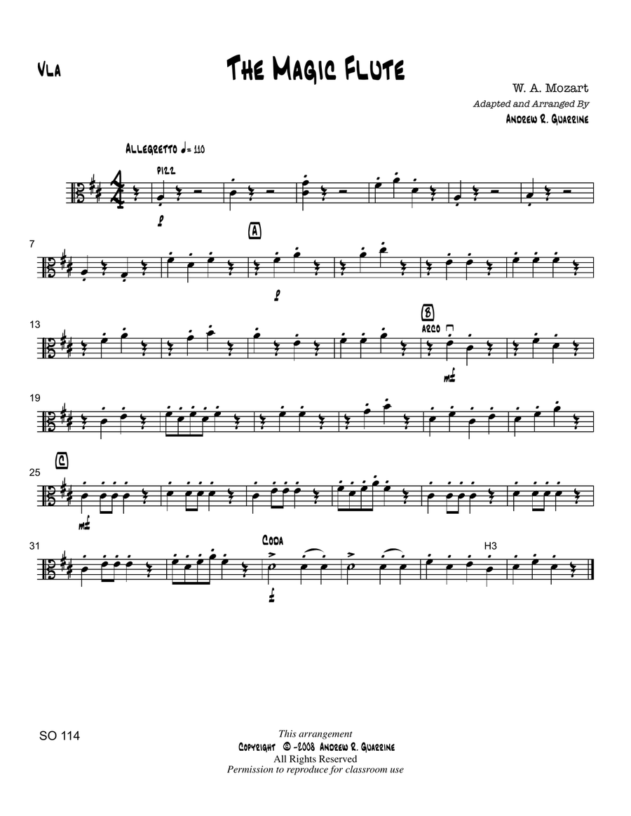 (The) Magic Flute String Orchestra scores gallery preview page 4