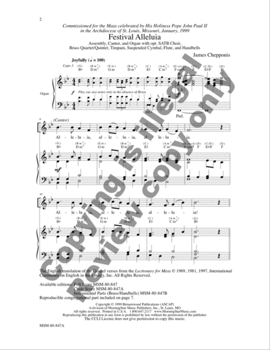 Festival Alleluia (Choral Score) 4-Part scores gallery preview page 2
