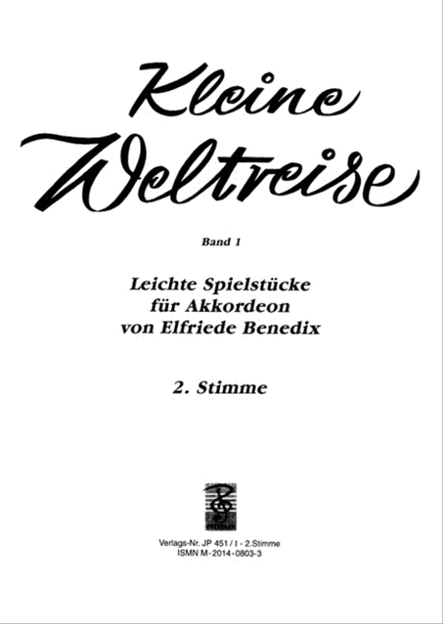 Kleine Weltreise 1 2E Stimme Accordion scores gallery preview page 1