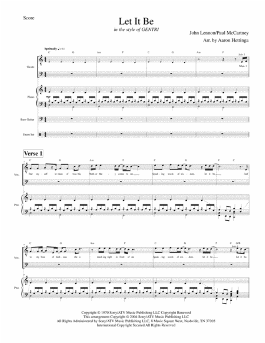 Let It Be Voice scores gallery preview page 3