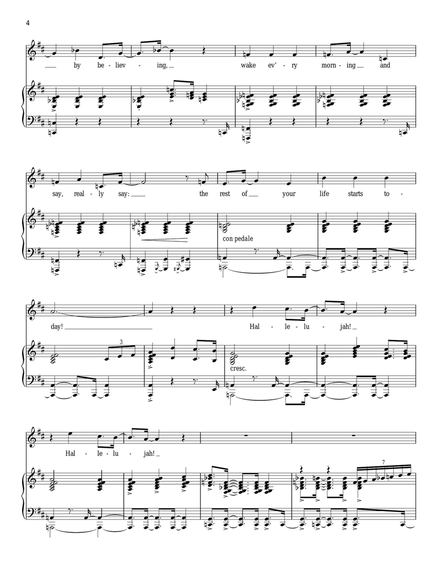 Choose To Be Happy Choose To Be Happy Piano, Vocal scores gallery preview page 4