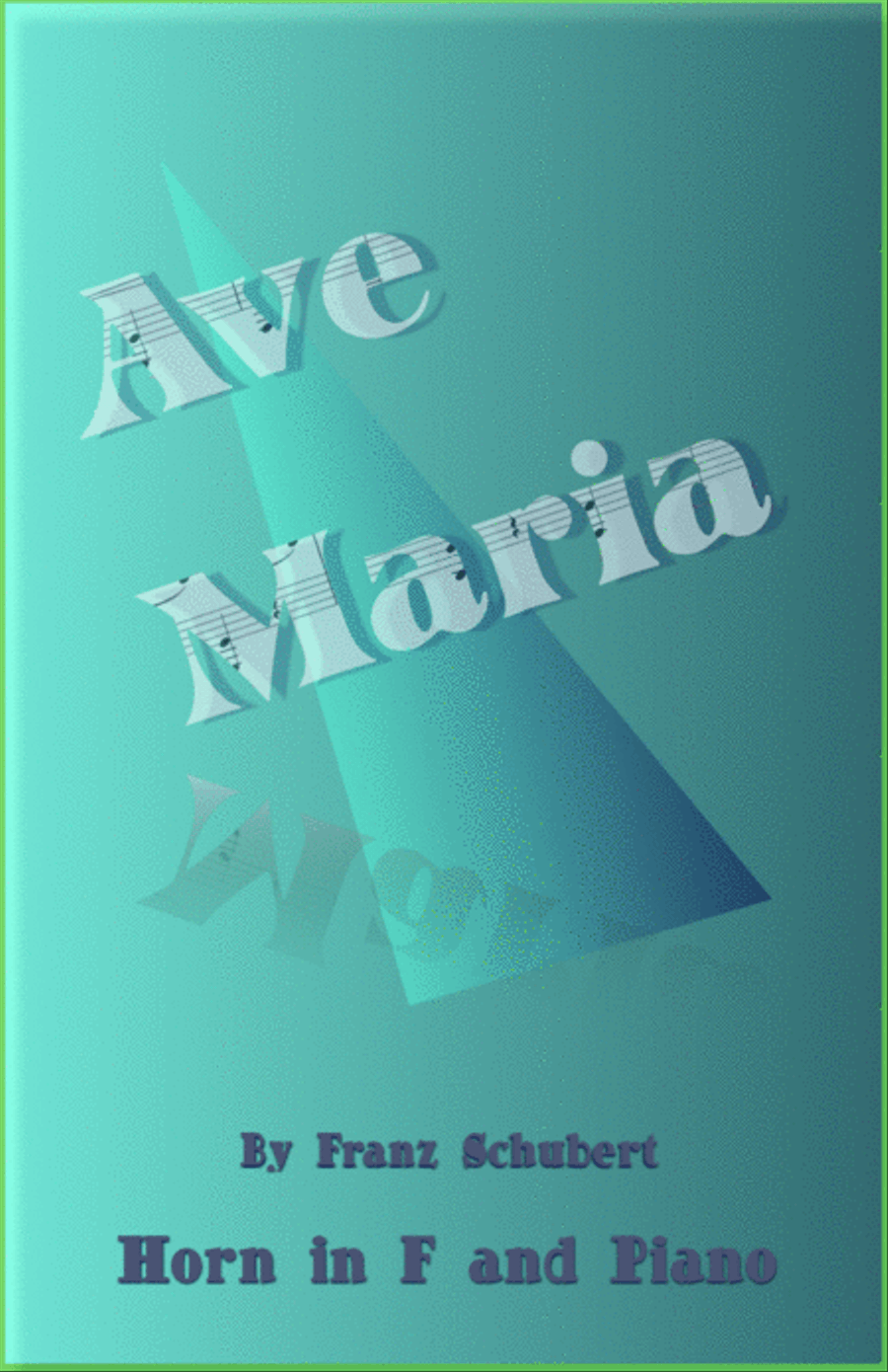 Ave Maria by Franz Schubert, for Horn in F and Piano Piano scores gallery preview page 1