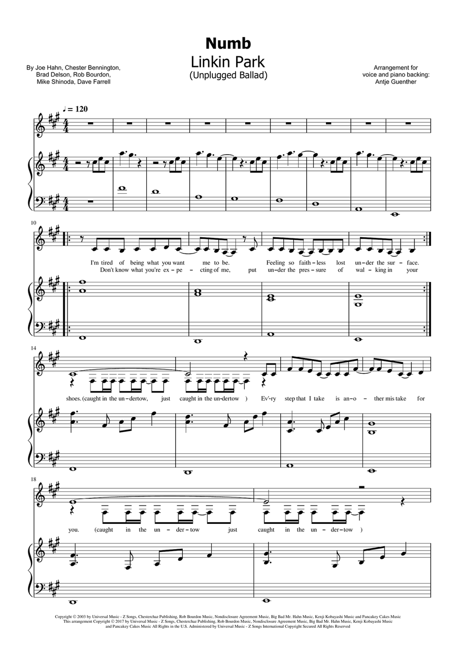 Numb Voice scores gallery preview page 1