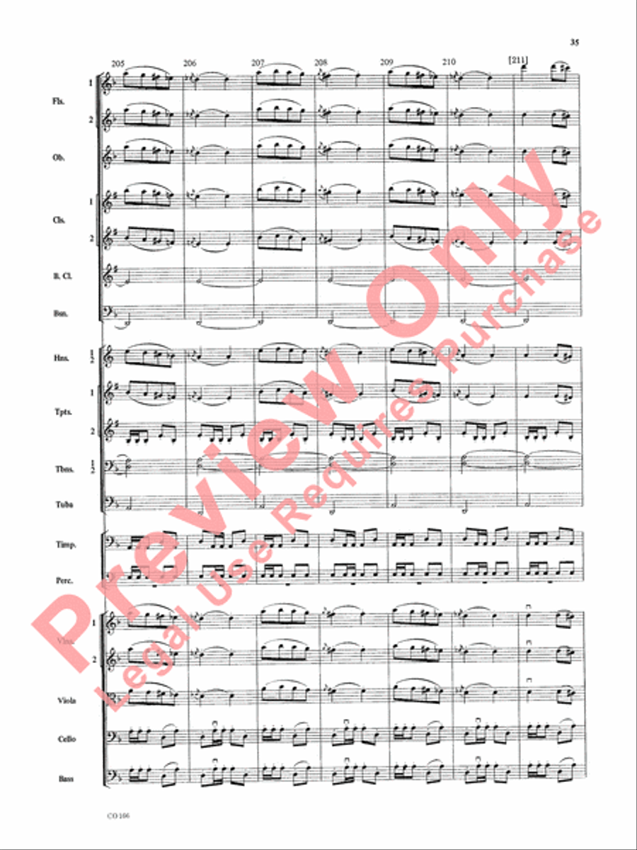Bacchanale from Samson & Delilah (Score Only) Full Orchestra scores gallery preview page 38
