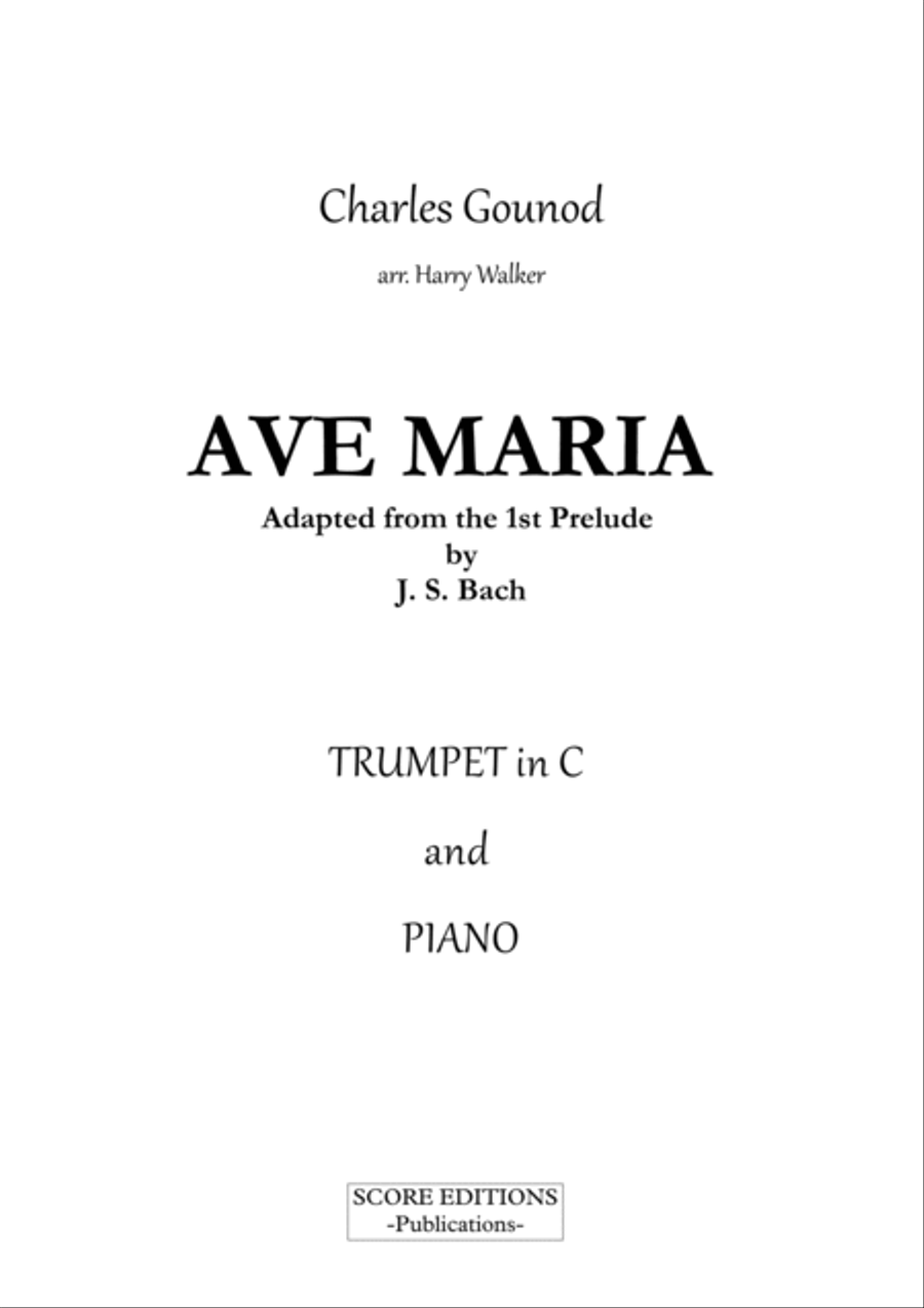 Gounod / Bach: Ave Maria (for Trumpet in C and Piano) C Trumpet scores gallery preview page 2