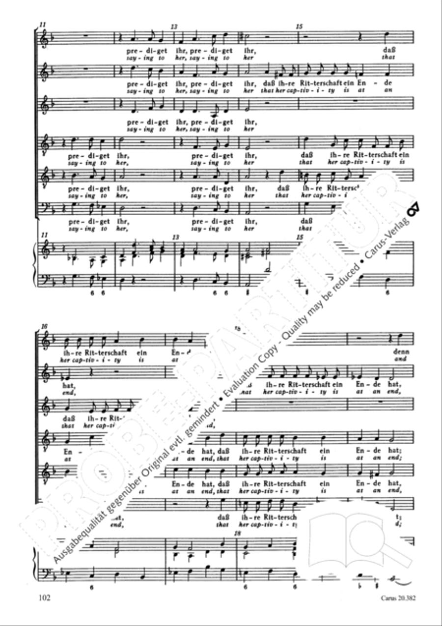 O my people, take heart (Trostet, trostet mein Volk) Choir scores gallery preview page 5