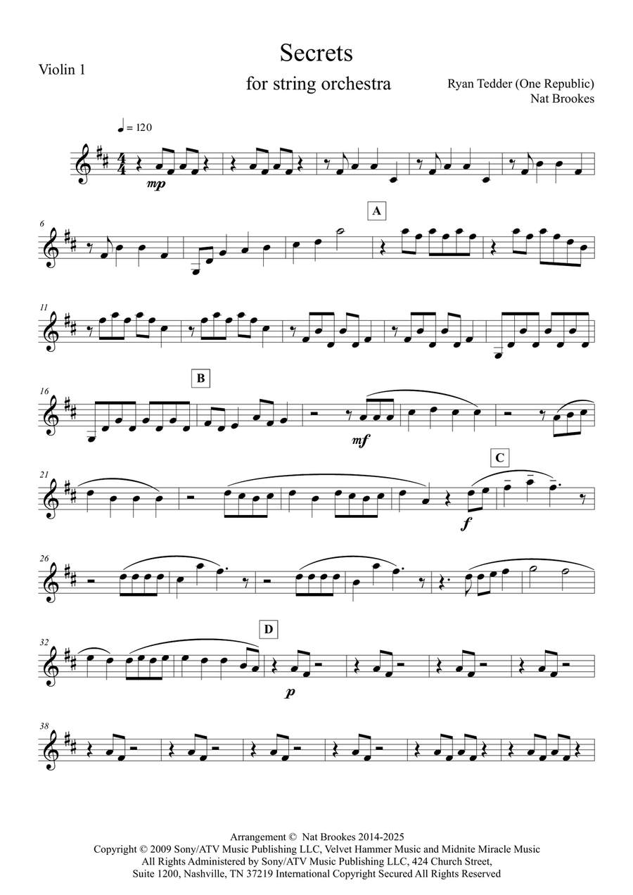 Secrets String Quartet scores gallery preview page 2