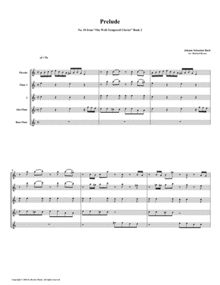 Prelude 18 from Well-Tempered Clavier, Book 2 (Flute Quintet)