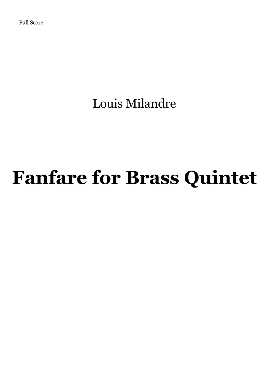 Fanfare for Brass Quintet Brass Quintet scores gallery preview page 1