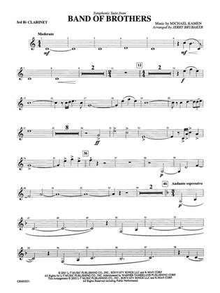 Band of Brothers, Symphonic Suite from: 3rd B-flat Clarinet