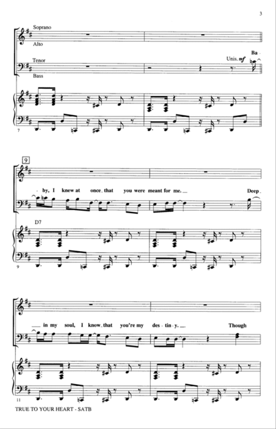 True To Your Heart (from Mulan) (arr. Ed Lojeski) 4-Part scores gallery preview page 2