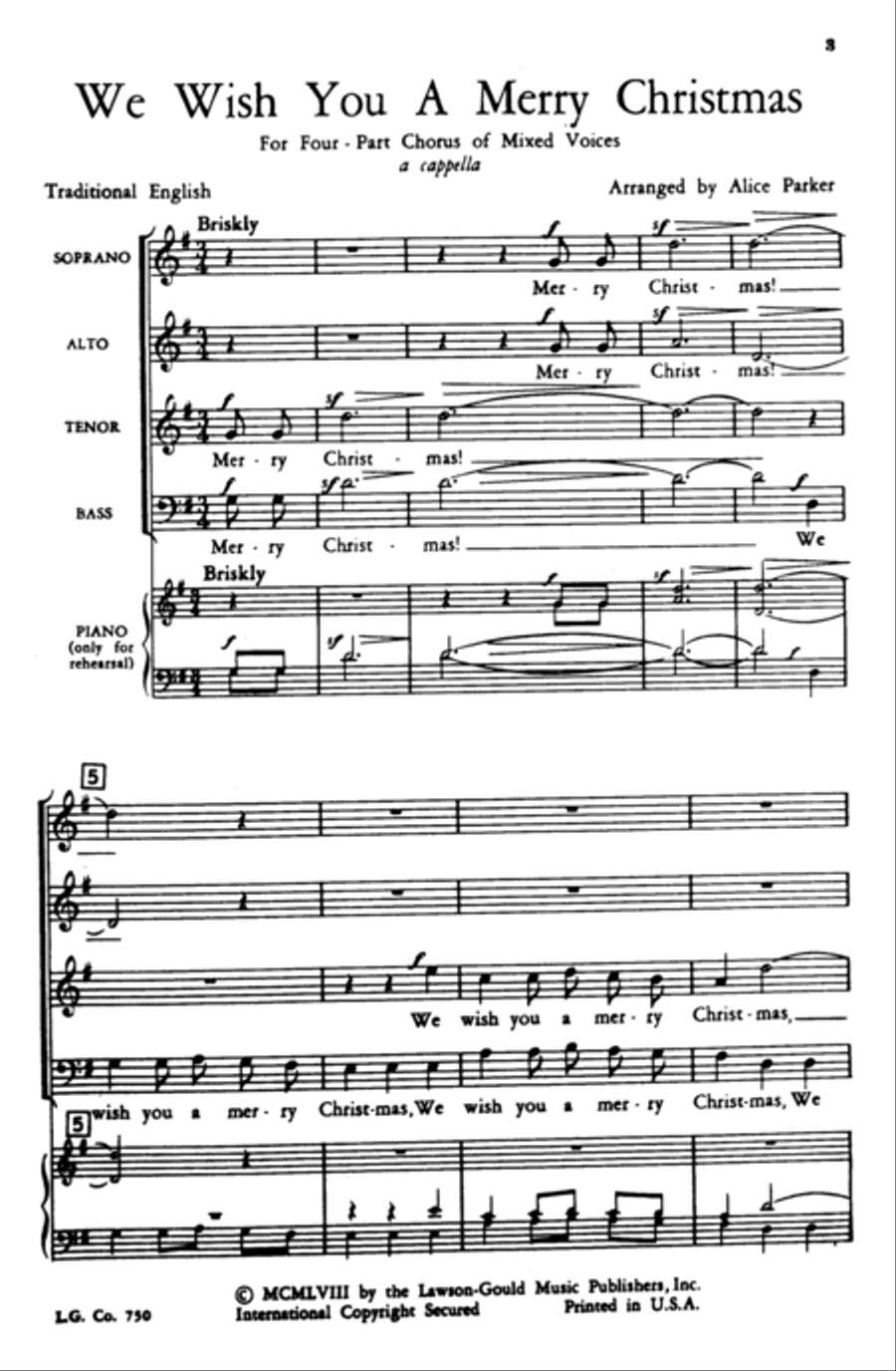 We Wish You a Merry Christmas We Wish You a Merry Christmas 4-Part scores gallery preview page 12