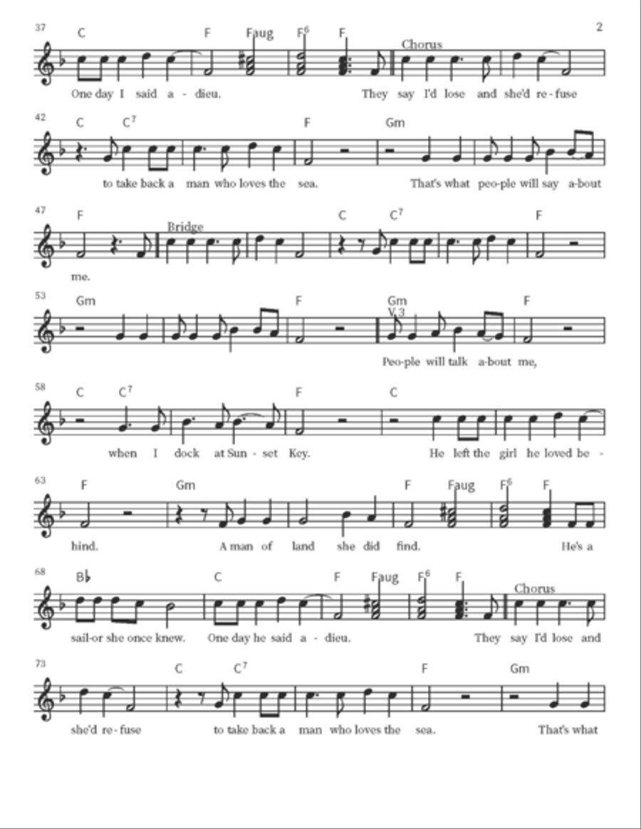 People Will Talk About Me Piano scores gallery preview page 2