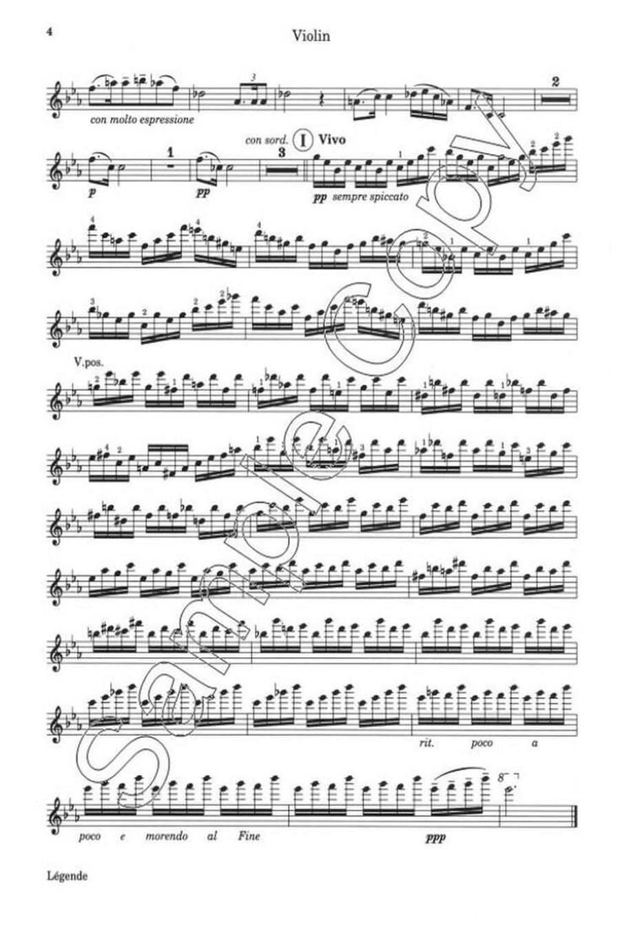 Légende in E flat Violin Solo scores gallery preview page 2