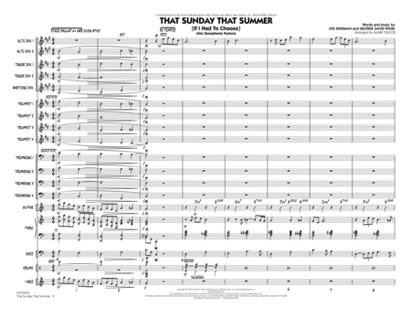 That Sunday That Summer (If I Had to Choose) - Conductor Score (Full Score)