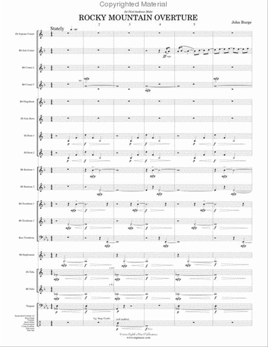 Rocky Mountain Overture Concert Band scores gallery preview page 2
