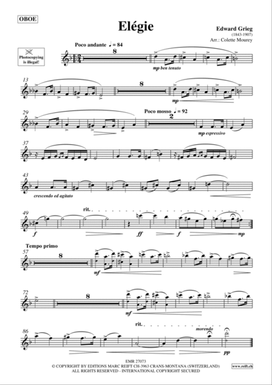 Elegie Oboe scores gallery preview page 2