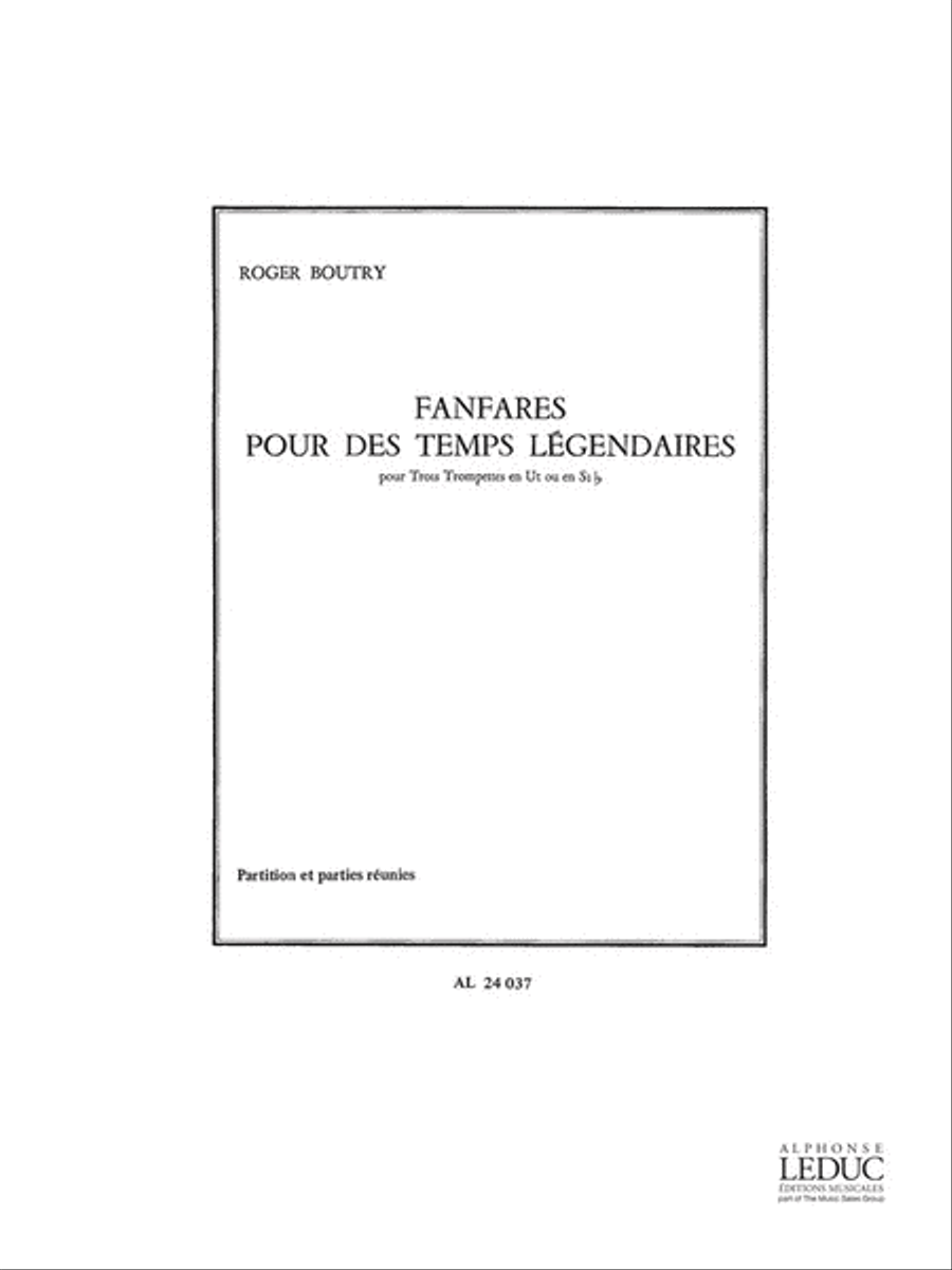 Fanfares Pour Les Temps Legendaires (trumpets 3) Trumpet scores gallery preview page 1