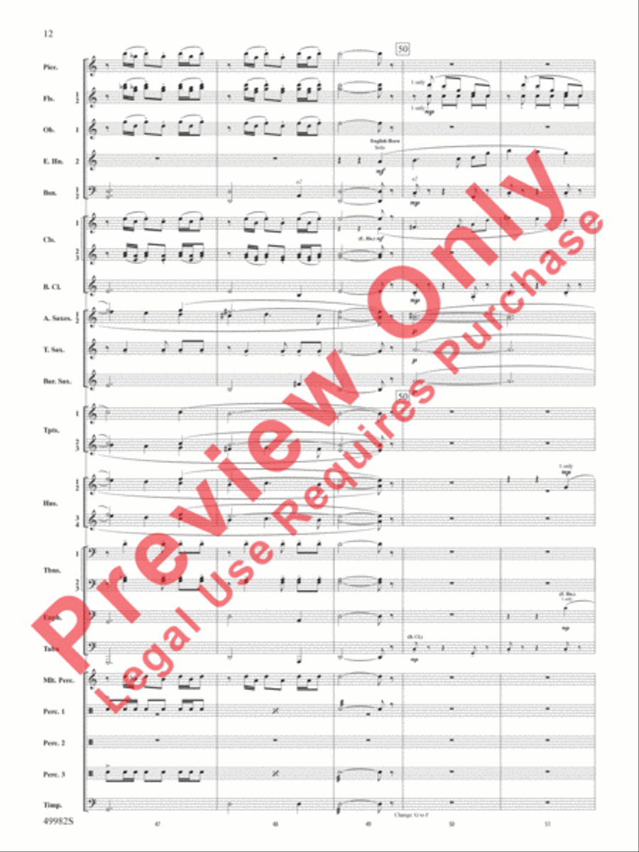 Midnight Ride Concert Band scores gallery preview page 13