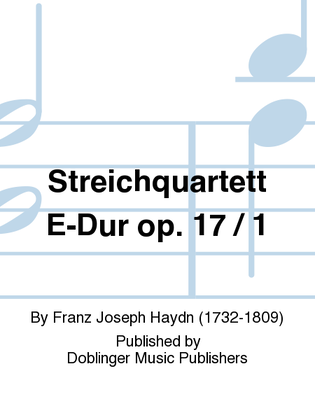 Book cover for Streichquartett E-Dur op. 17 / 1