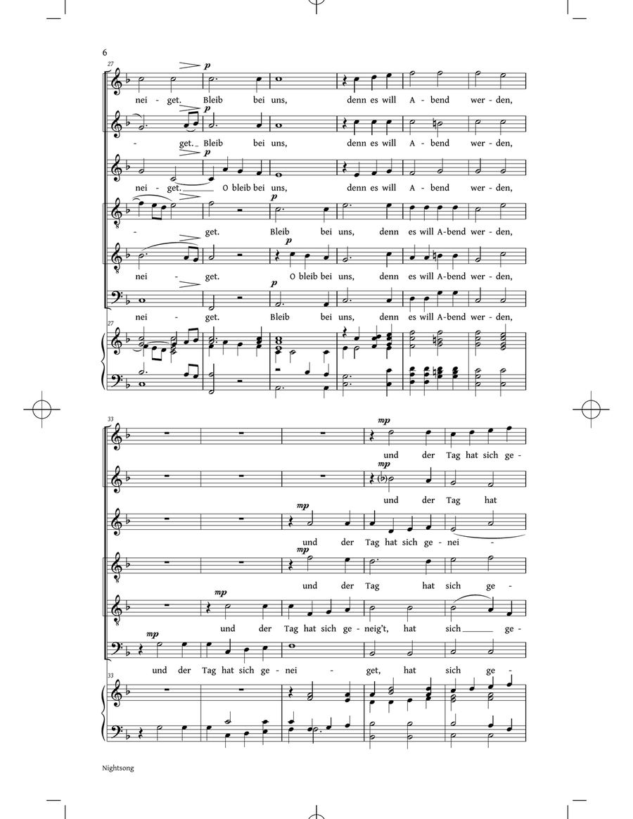 Abendlied, Op. 69, No. 3 Choir scores gallery preview page 4